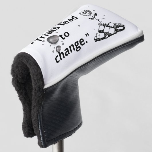 Bloom Through Trials – Strength from the Cracks Golf Headcover (3/4 Vorderseite)