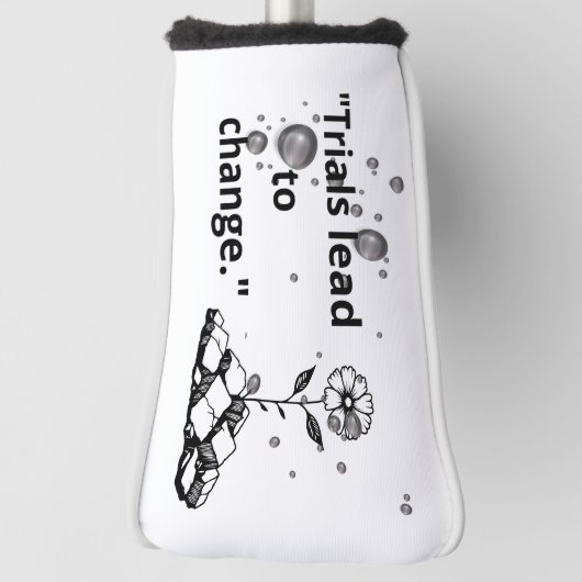 Bloom Through Trials – Strength from the Cracks Golf Headcover (Rotieren 90)