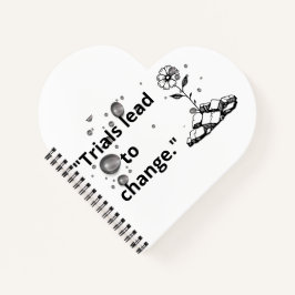 Bloom Through Trials – Strength from the Cracks Notizblock