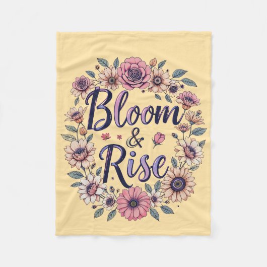 Bloom und Rise Fleecedecke (Vorderseite)