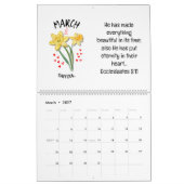 BLOOM WHERE PLANTED 2026 Christian Birth Month  Kalender (Mär 2027)