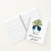 Bloom Where Planted Jade Pot Spiral Notebook Notizbuch (Innenseite)