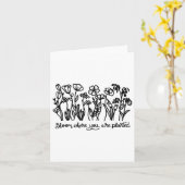 Bloom Where You Are Planted, Botanical, Insrationa Karte (Gelbe Blume)