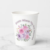 Bloom Where You Are Planted Floral Motivational Qu Pappbecher (Rückseite)
