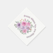 Bloom Where You Are Planted Floral Motivational Qu Serviette (Ecke)
