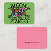 Bloom where you are planted mitteilungskarte (Vorne/Hinten)