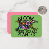 Bloom where you are planted mitteilungskarte (Vorderseite/Rückseite Beispiel)