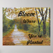 "BLOOM where you are PLANTED" POSTER (Vorne)
