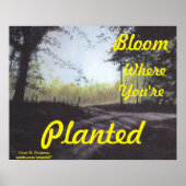 "BLOOM where you are PLANTED" POSTER (Vorne)