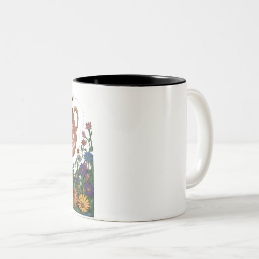 "Bloom where you are Planted Tasse" Zweifarbige Tasse (VorderseiteRechts)