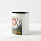 "Bloom where you are Planted Tasse" Zweifarbige Tasse (Mittel)