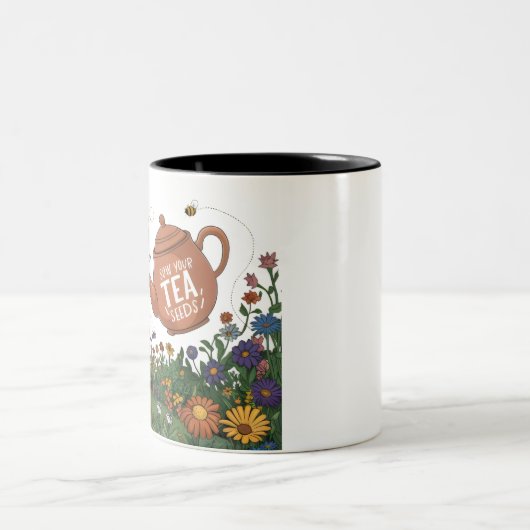 "Bloom where you are Planted Tasse" Zweifarbige Tasse (Mittel)