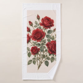 Bloom Where You Are Planted | Vintage Rose Botanic Badehandtuch