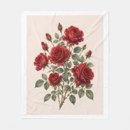 Bloom Where You Are Planted | Vintage Rose Botanic Fleecedecke
