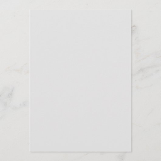 Bloom White Floral Wedding Programm (Rückseite)