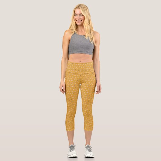 Bloom Wild, und entschuldigen Sie sich nie Capri Leggings (Vorderseite)