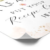 Bloom Wildblume Rustikales Brautparty Rezept Poster (Ecke)
