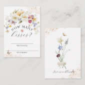 Bloom Wildblume Rustikales Brautparty-Spiel Begleitkarte (Vorne/Hinten)