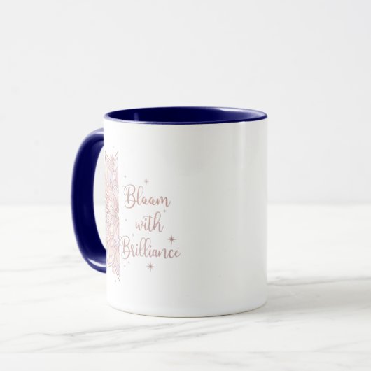 Bloom with Brilliance Mandala Art Tasse (Vorderseite Links)