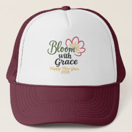 Bloom with Grace Hut | Frohes Neues Jahr 2026 Truckerkappe