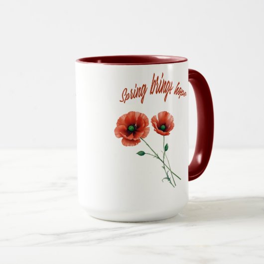 "Bloom with Hope - Spring Blume Tasse" Tasse (VorderseiteRechts)