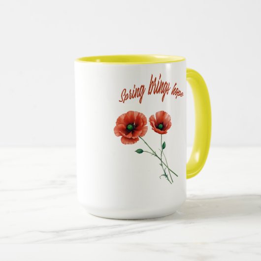 "Bloom with Hope - Spring Blume Tasse" Tasse (VorderseiteRechts)