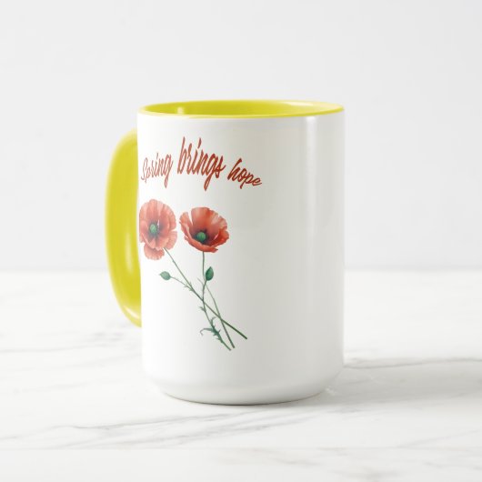 "Bloom with Hope - Spring Blume Tasse" Tasse (Vorderseite Links)