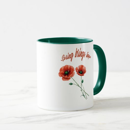 "Bloom with Hope - Spring Blume Tasse" Tasse (VorderseiteRechts)