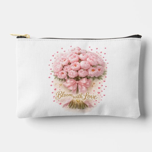 Bloom With Love Floral Romantic Tolletry Bags Zubehörtasche (Vorderseite)