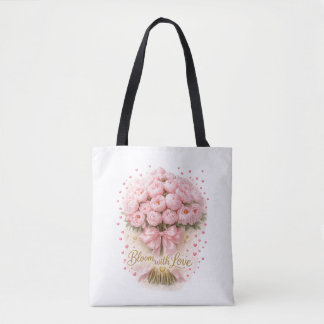 Bloom With Love Floral Romantic Tote Tasche