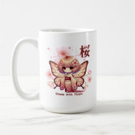 Bloom with Magic - Kawaii Sakura Fairy Kaffeetasse