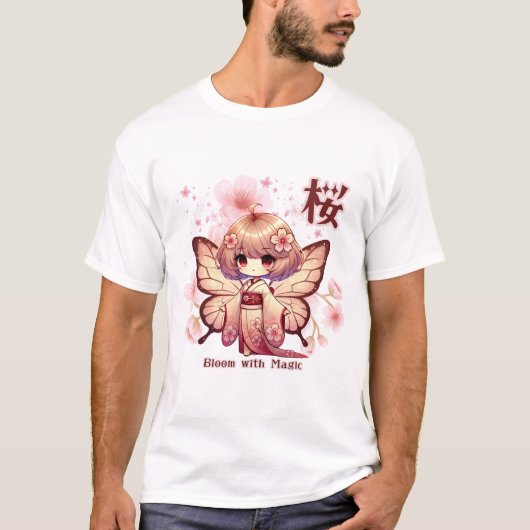 Bloom with Magic - Kawaii Sakura Fairy T-Shirt (Vorderseite)