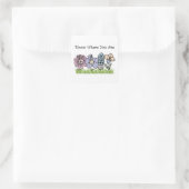 Bloom, wo du bist quadratischer aufkleber (Tasche)