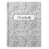 Bloom, wo du gepflanzt bist: Ein schwarzes Persona Notizblock (Vorderseite)