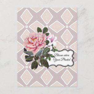 Bloom, wo Ihre geplante geometrische Postkarte