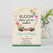 Bloom, wo Sie gepflanzt Einladung (Stehend Vorderseite)