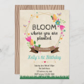 Bloom, wo Sie gepflanzt Einladung (Vorne/Hinten)