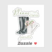 Bloom, wo Sie gepflanzt Inspiration Zitat Aufkleber (Blatt)