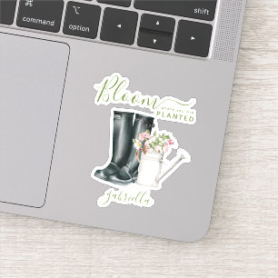 Bloom, wo Sie gepflanzt Inspiration Zitat Aufkleber