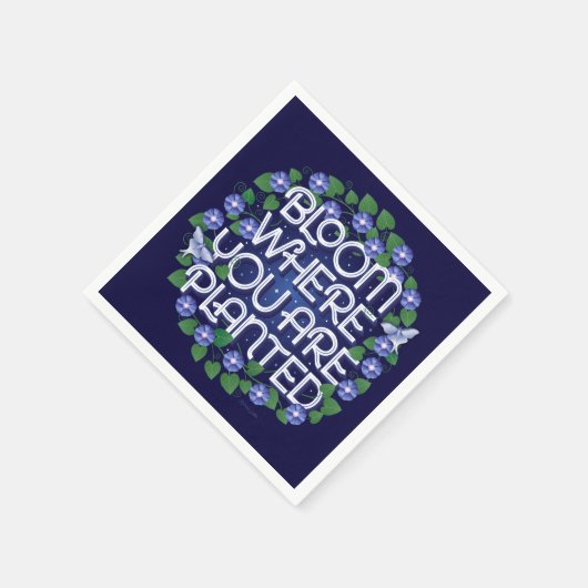 Bloom, wo Sie gepflanzt Party Napkins Serviette (Ecke)