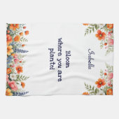 Bloom wo Sie gepflanzt sind Blumengarten Lover's Geschirrtuch (Horizontal)