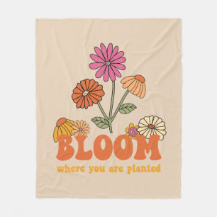 Bloom Wo Sie gepflanzt sind Fleecedecke