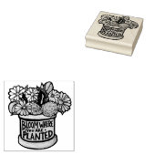 Bloom Wo Sie gepflanzt sind Gummistempel (Stempel)