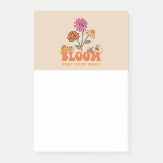 Bloom Wo Sie gepflanzt sind Post-it Klebezettel (Vorderseite)