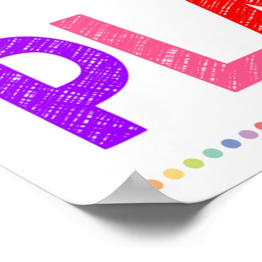 Bloom, wo Sie gepflanzt sind Regenbogen Poster (Ecke)