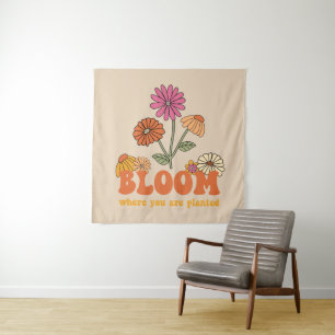 Bloom Wo Sie gepflanzt sind Wandteppich