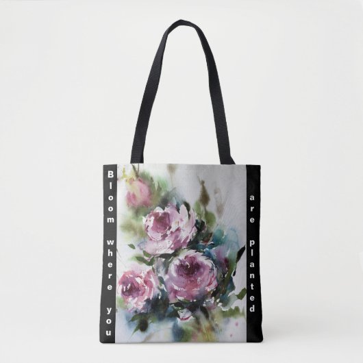 Bloom wo Sie gepflanzt Tote Bag Tasche (Vorderseite)