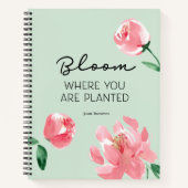 Bloom, wo Sie gepflanzt werden Aquarell Custom Notizblock (Vorderseite)