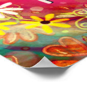 Bloom, wo Sie gepflanzte Zitatinkrivität sind Poster (Ecke)