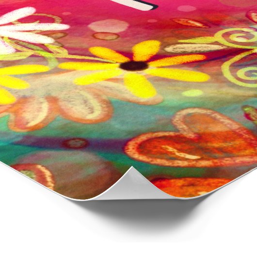 Bloom, wo Sie gepflanzte Zitatinkrivität sind Poster (Ecke)